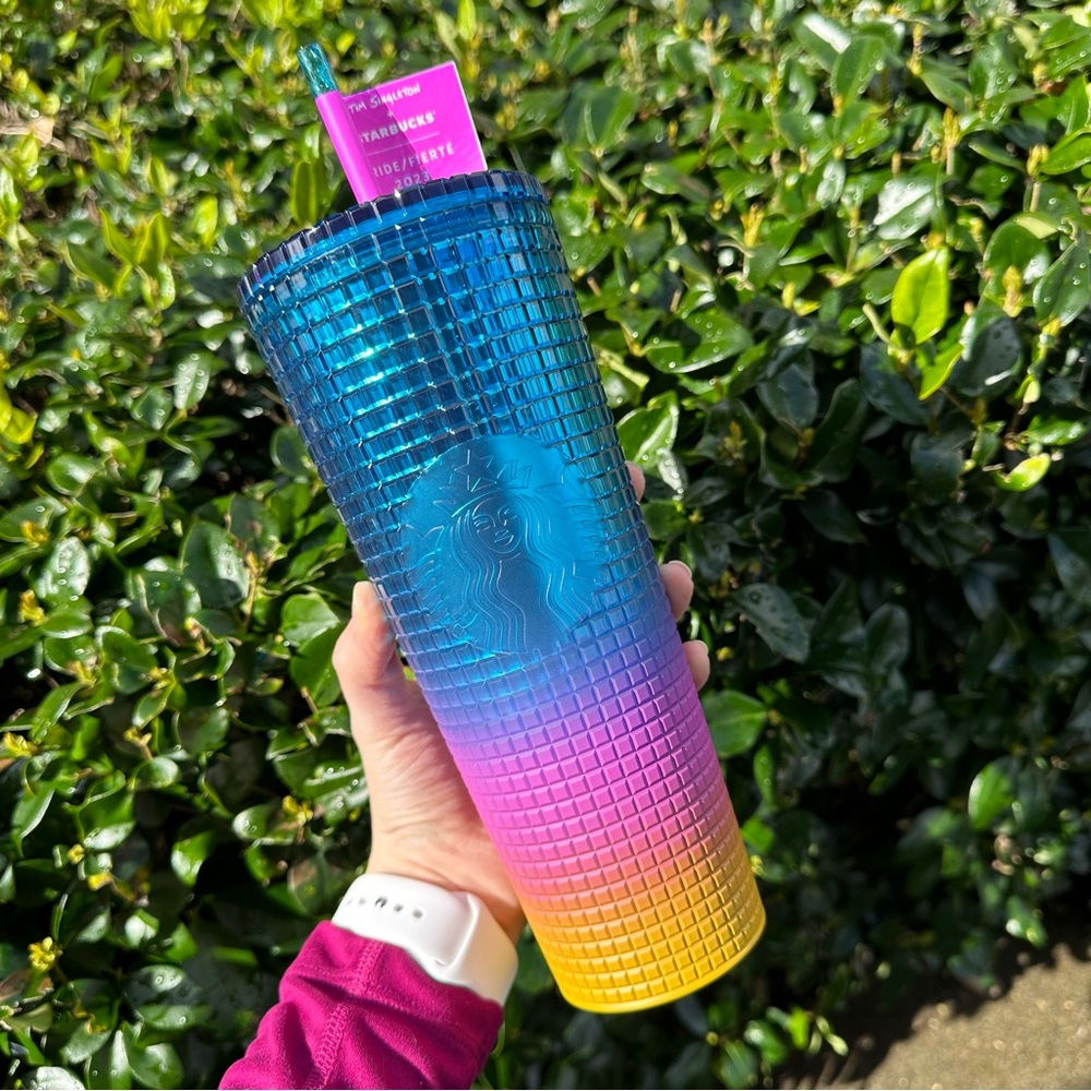 NEW Starbucks Pride Tumbler Tim Singleton Rainbow Grid Gradient Ombré Venti 24oz